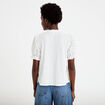 Blouse manches courtes brod&eacute;es ecru femme