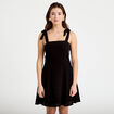 Robe patineuse courte &agrave; fines bretelles noir femme