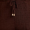 Pantalon large taille standard marron fonc&eacute; femme