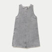 Robe courte &eacute;vas&eacute;e en jean sans manches denim gris femme