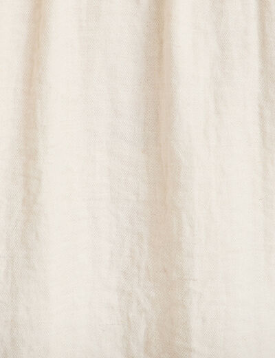 Blouse ample pliss&eacute;e manches longues ecru femme