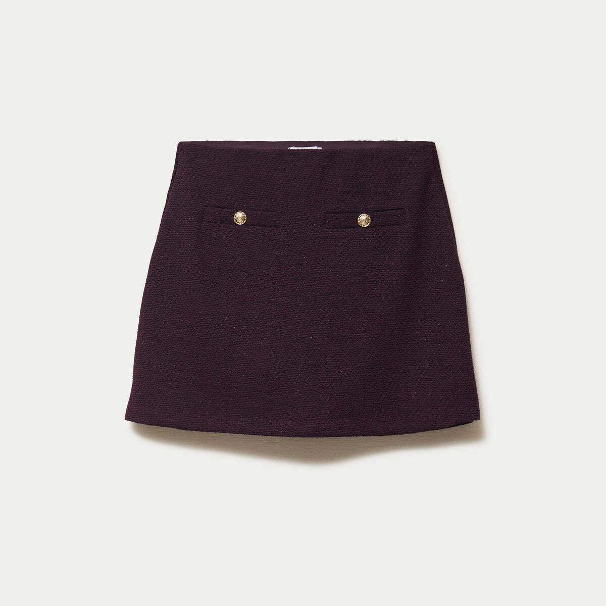 Jupe-short courte violet fonc&eacute; femme