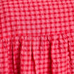 Chemise ample manches longues vichy rouge cerise femme
