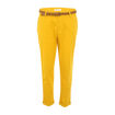 Pantalon chino 7/8&egrave;me jaune femme