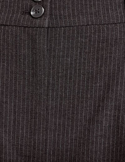 Pantalon large &agrave; pinces gris femme