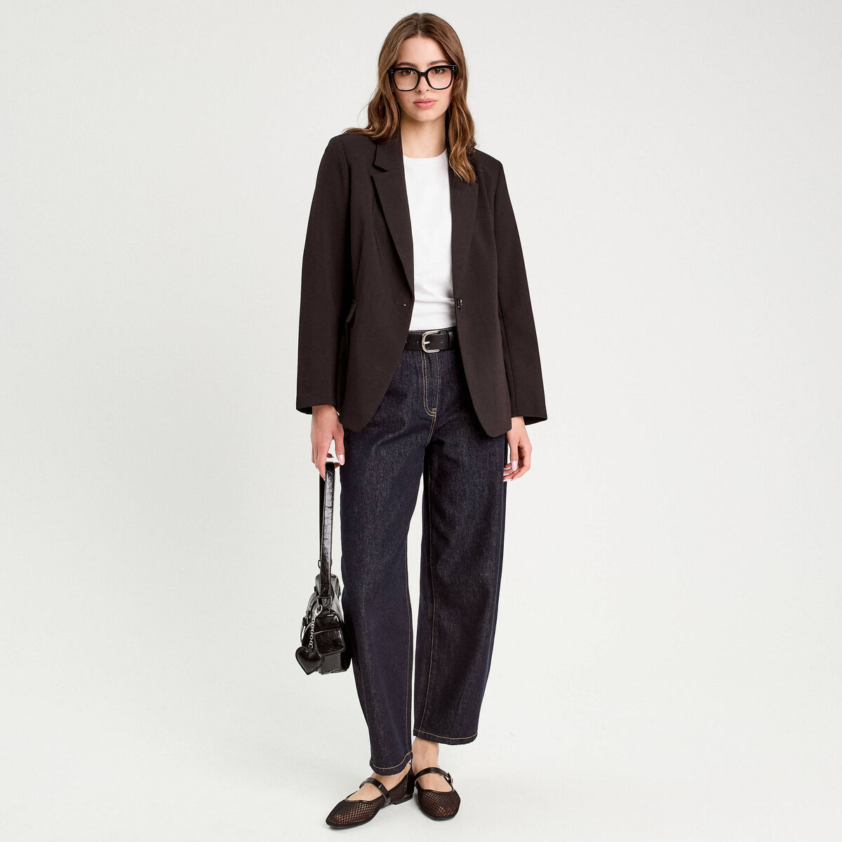 Veste esprit blazer noir femme