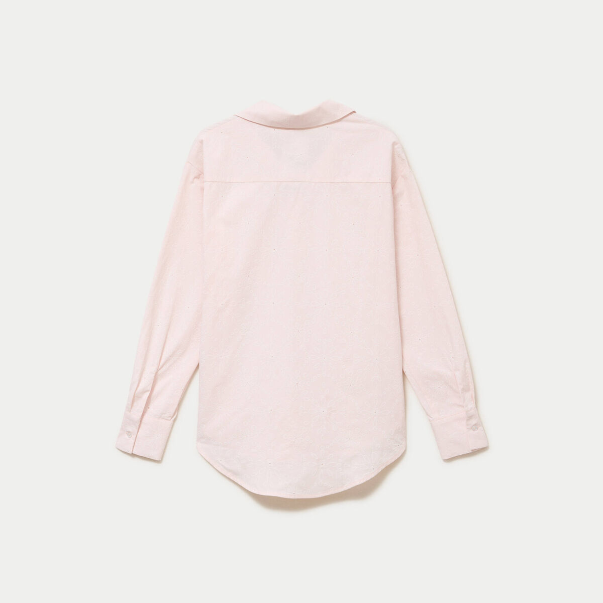 Chemise col classique manches longues rose clair femme