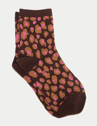 Chaussettes marron fonc&eacute; femme