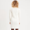 Robe pull &agrave; torsades ecru femme