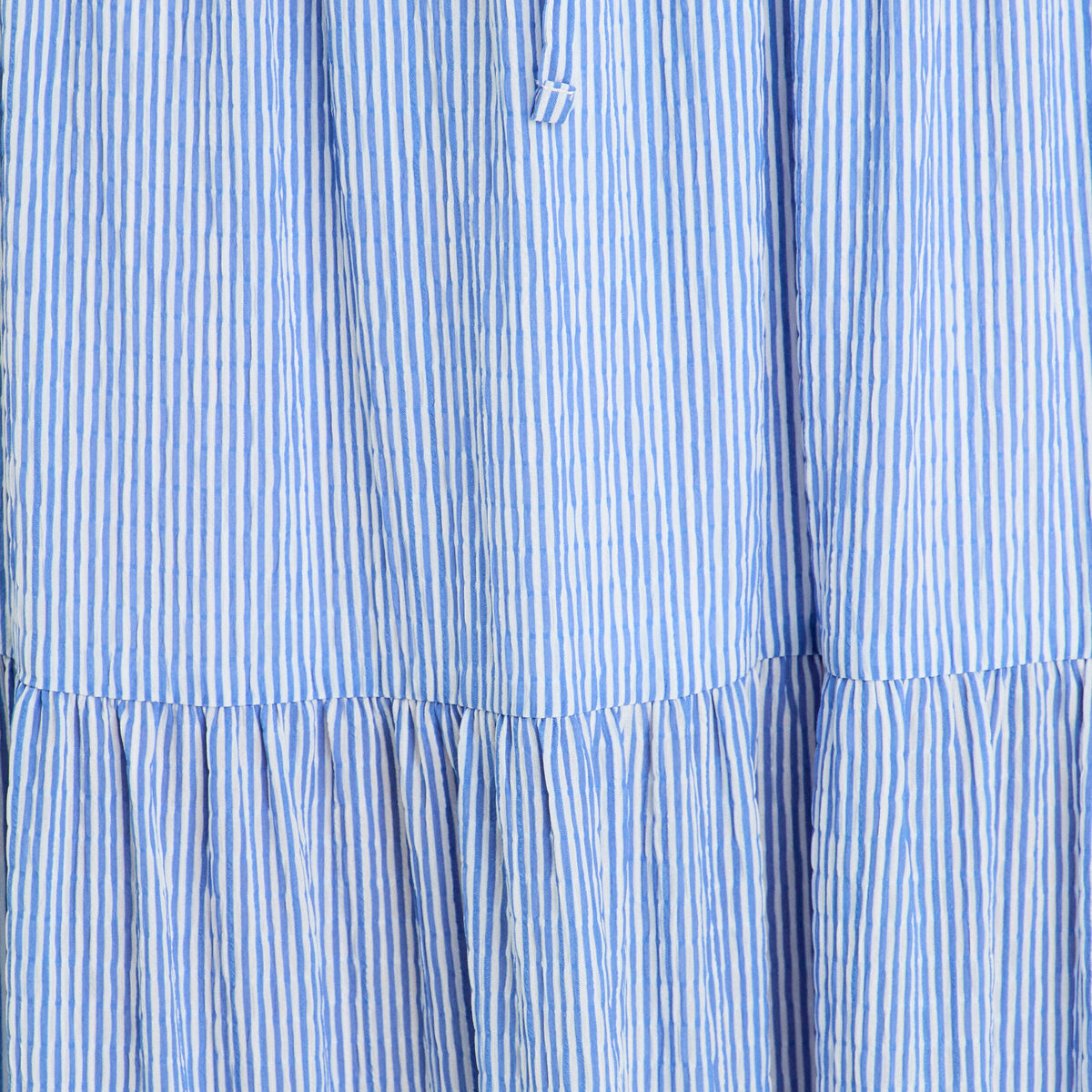 Jupe longue trap&egrave;ze bleu clair femme