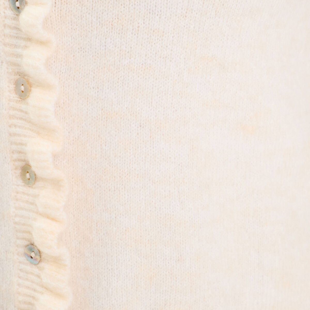 Gilet manches longues ecru femme