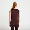 D&eacute;bardeur col rond activewear marron fonc&eacute; femme