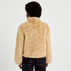 Veste cropped ajustable manches longues beige femme