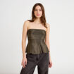 Bustier sans manches couleur or femme