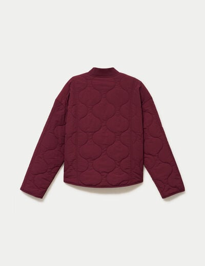 Veste ample manches longues bordeaux femme