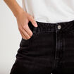 Jean coupe large denim noir femme