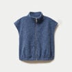 Gilet sans manches col montant bleu marine femme