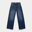 Jean wide leg taille standard denim stone femme