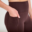Legging taille haute marron fonc&eacute; femme