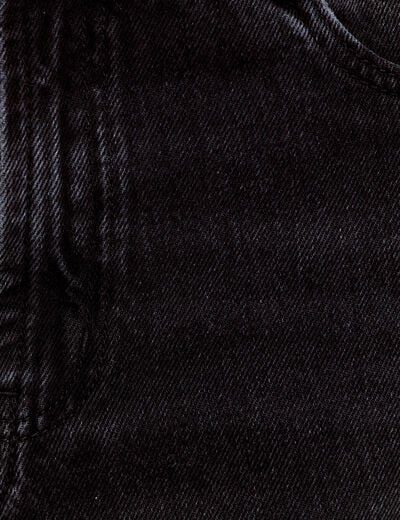 Jean coupe large denim noir femme