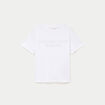 T-shirt col rond manches courtes blanc femme