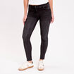 Jean skinny taille basse denim noir femme