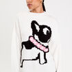 Pull manches longues ecru femme