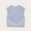 Gilet sans manches effet polaire bleu gris femme