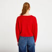Pull manches longues rouge femme