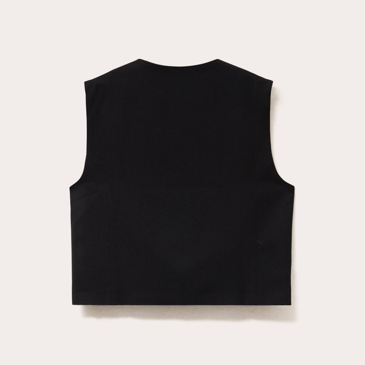 Gilet court sans manches noir femme