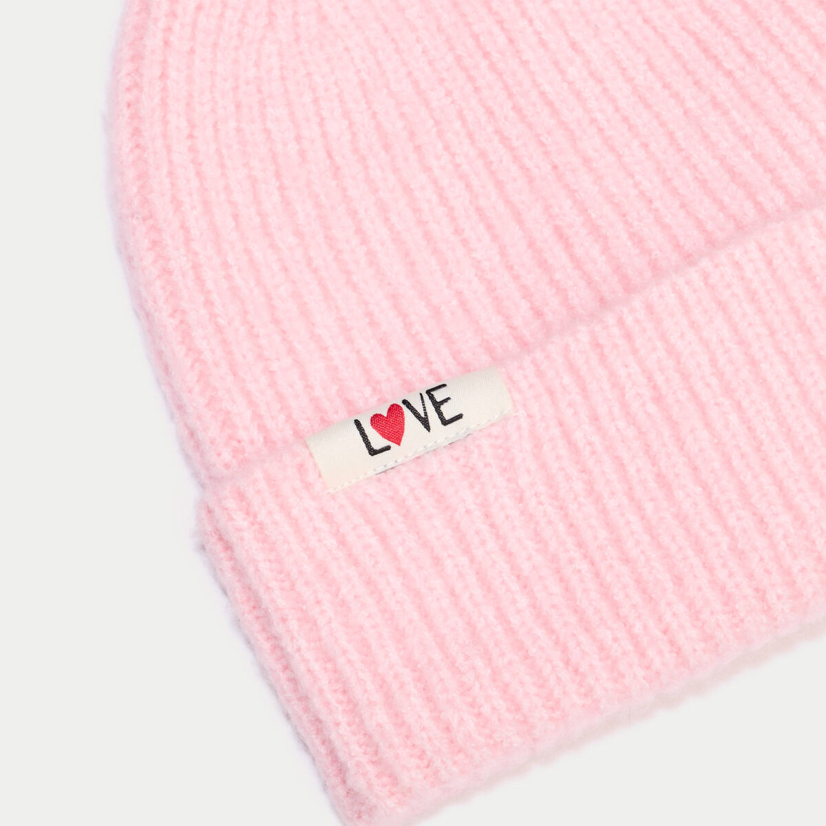 Bonnet rose clair femme