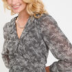 Robe droite courte voile manches longues blanc femme