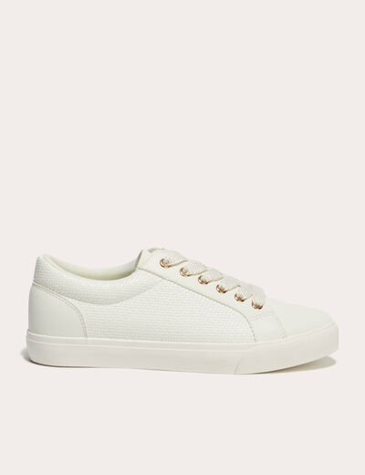 Baskets &agrave; lacets blanc femme