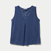 D&eacute;bardeur col v bleu fonc&eacute; femme
