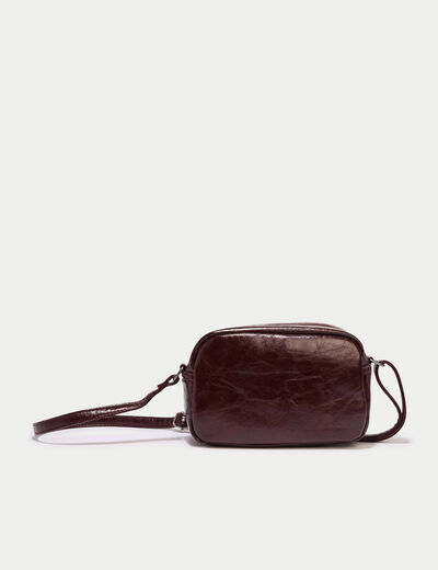 Sac similicuir bordeaux femme