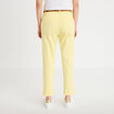Pantalon chino 7/8&egrave;me jaune pastel femme