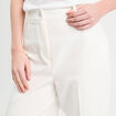 Pantalon city large ecru femme