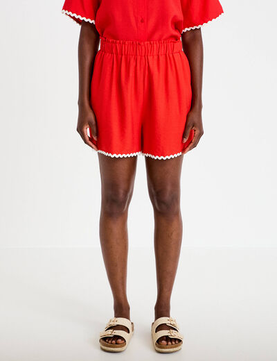 Short rouge femme