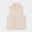 Veste courte ajust&eacute;e sans manches ivoire femme
