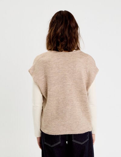 Gilet sans manches sable femme
