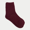 Chaussettes fils m&eacute;tallis&eacute;s bordeaux femme