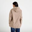 Parka r&eacute;versible 3/4 &agrave; capuche beige femme