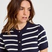 Gilet manches courtes bleu femme