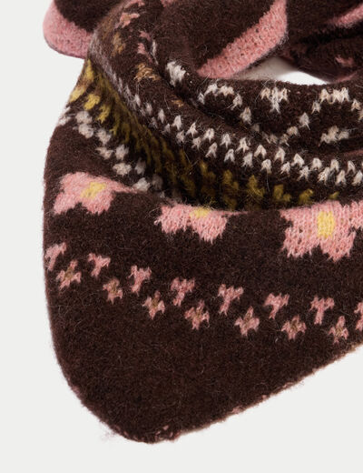 Foulard marron fonc&eacute; femme