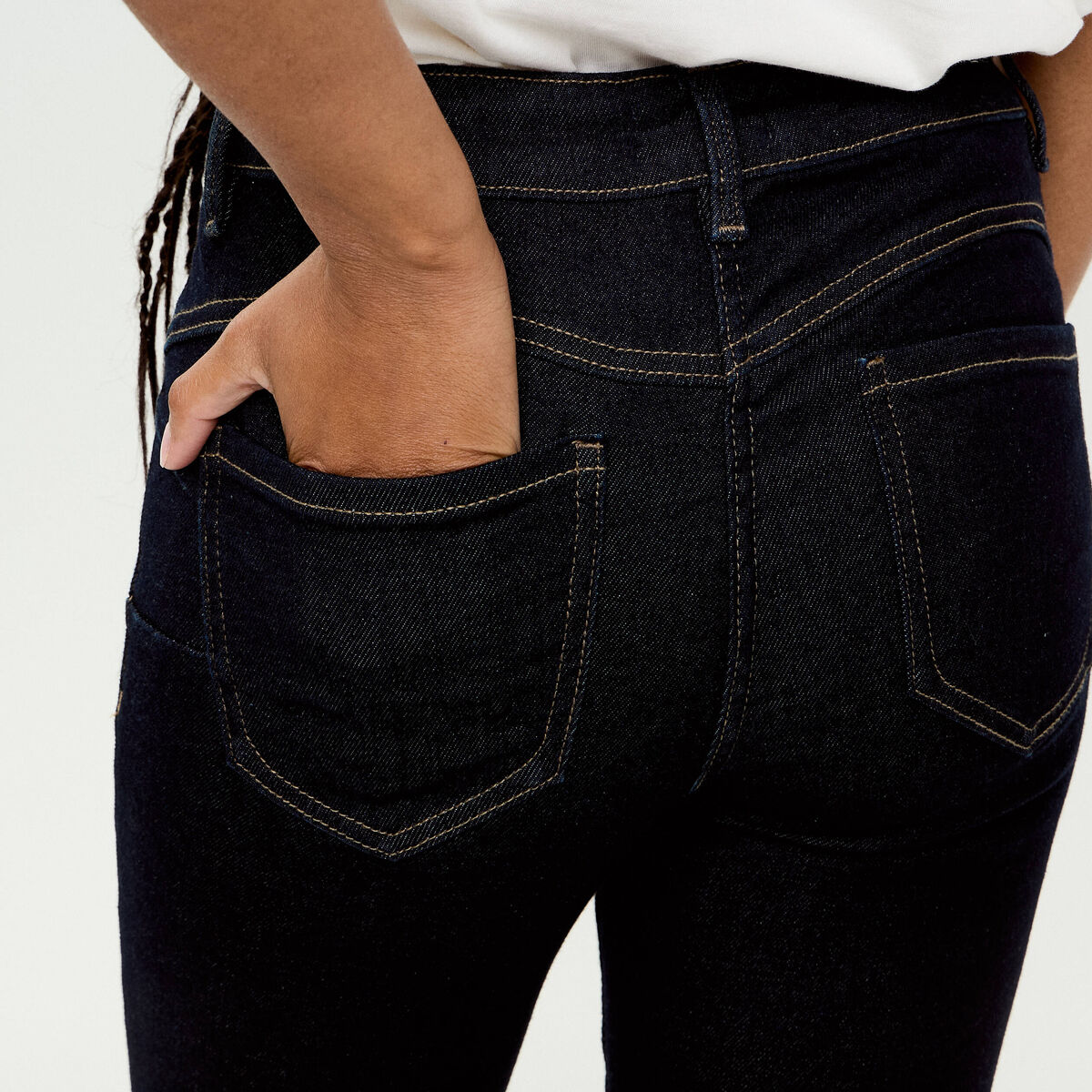 Jean skinny push-up taille standard denim brut femme