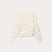 Pull fleurs en relief ecru femme