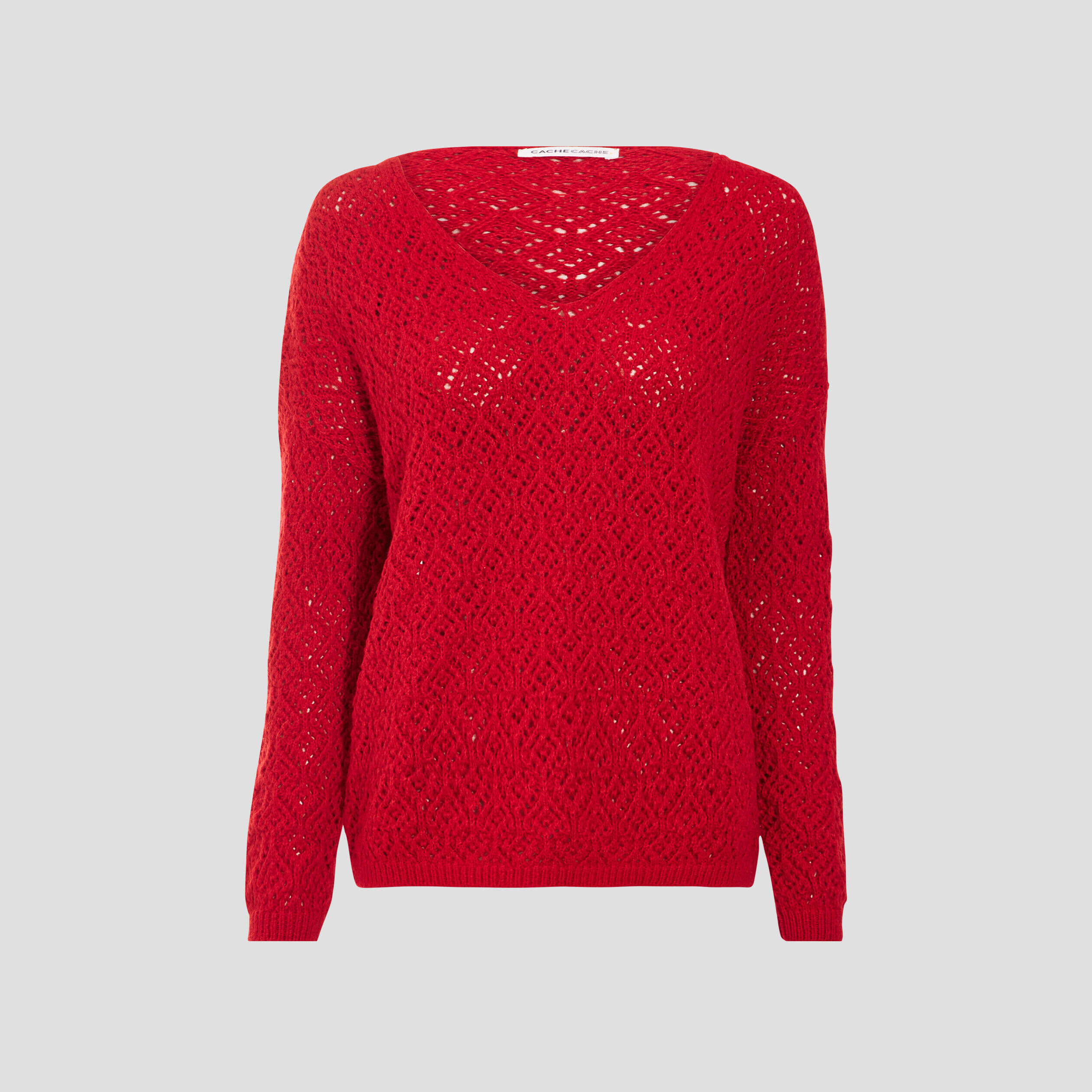 Pull Femme RALSEY Rouge Col Vachette – Taille 3X, Neuf Avec étiquettes, Matière Acrylique Douce
