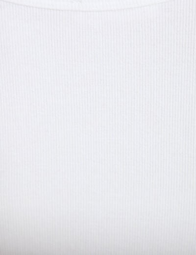 D&eacute;bardeur c&ocirc;tel&eacute; ajust&eacute; col v blanc femme