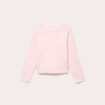 Pull col rond manches longues rose clair femme