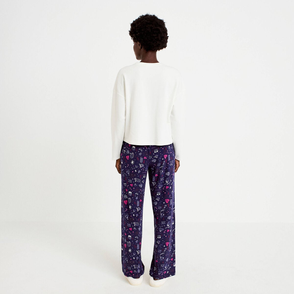 Lot de 2 pyjamas manches longues bleu femme